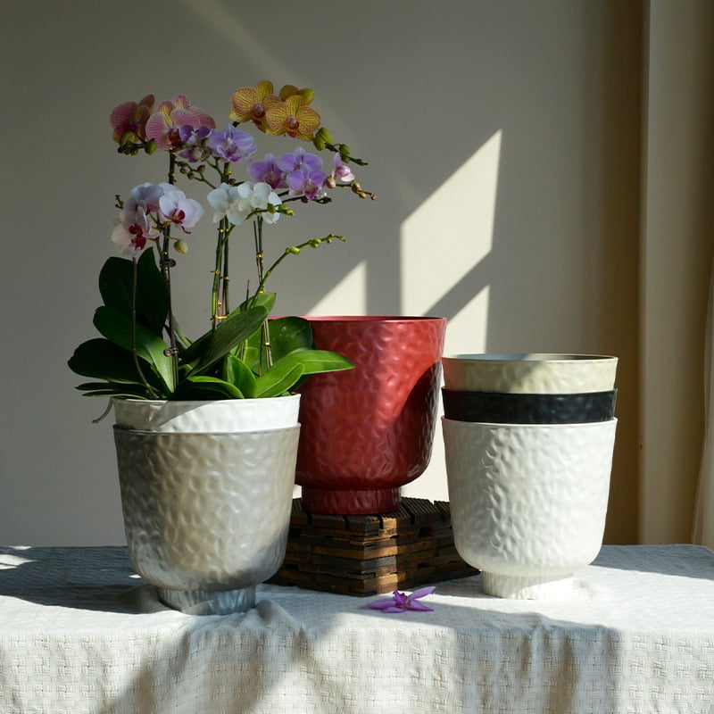 Ghiveci pentru flori – din plastic, turnat prin injecție; pentru utilizare pe birou și podea; potrivit pentru birou, hotel și decor de casă