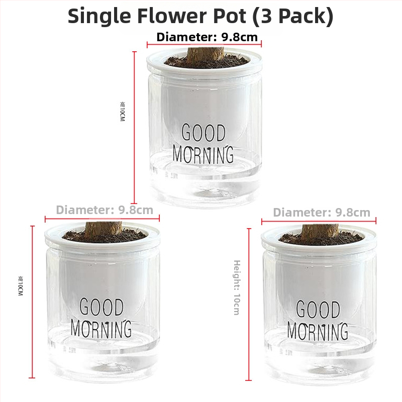 Ghiveci de flori din plastic (utilizare pe birou, stil office, rezistent la coroziune)