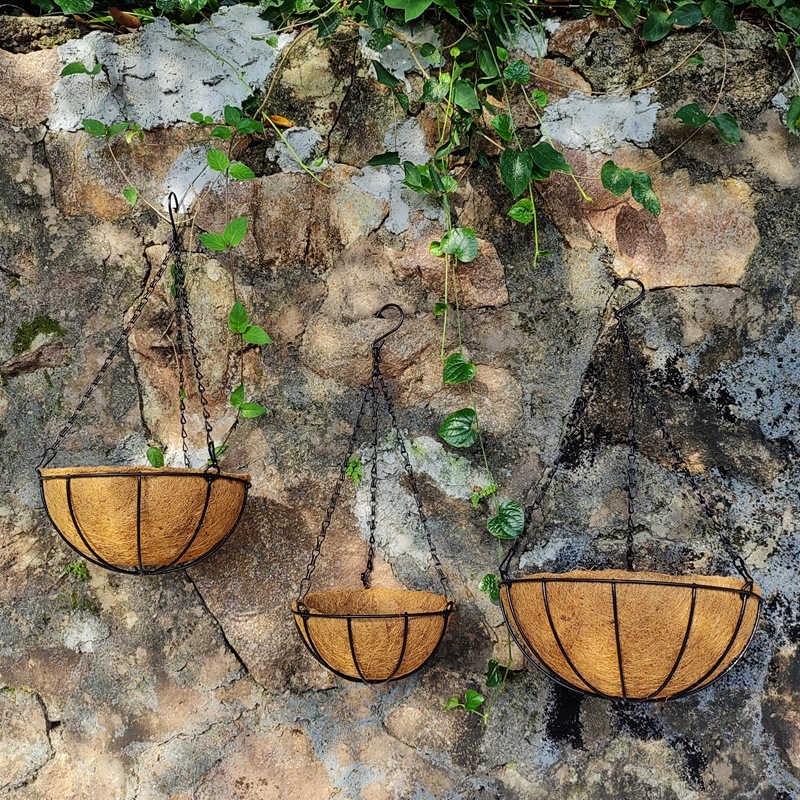 Ghiveci suspendat din fier, stil Nordic, pentru grădină de acasă