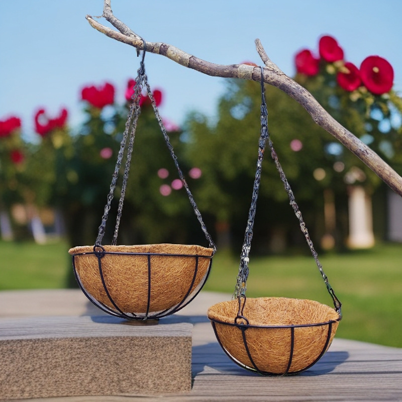 Ghiveci suspendat din fier, stil Nordic, pentru grădină de acasă