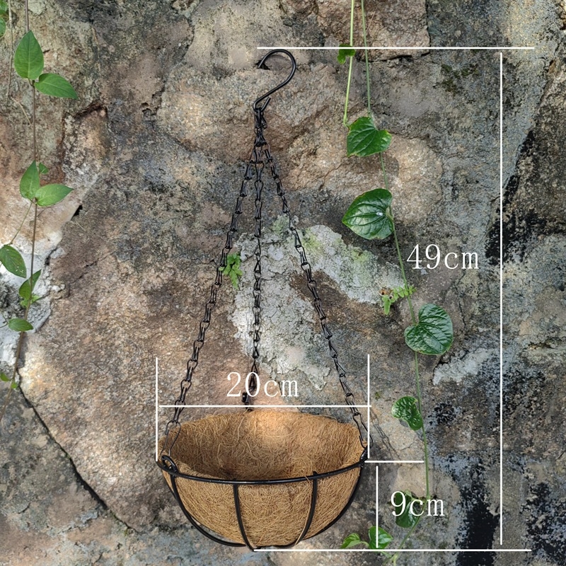 Ghiveci suspendat din fier, stil Nordic, pentru grădină de acasă
