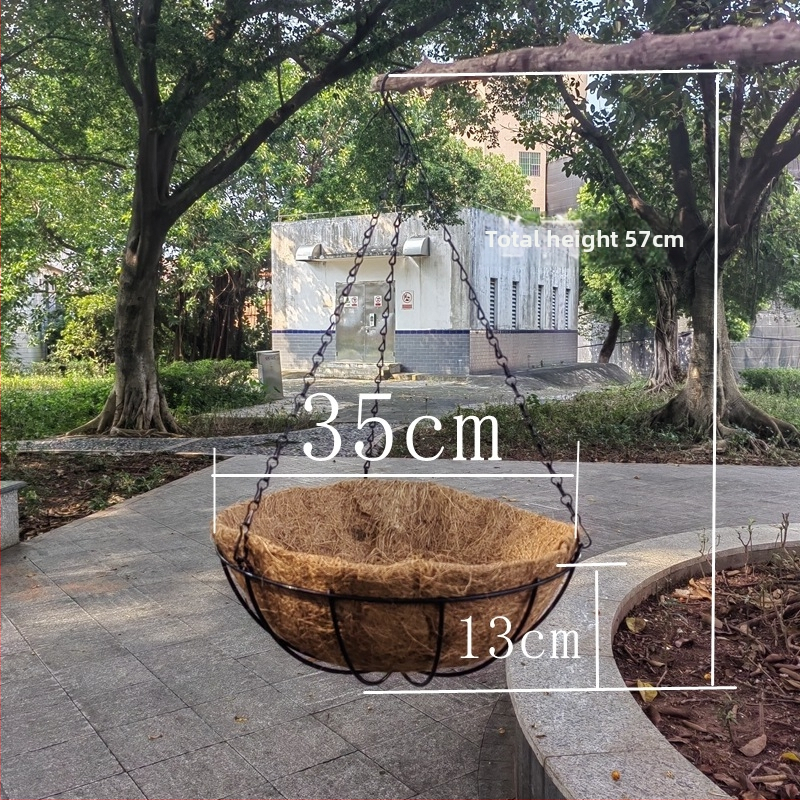 Ghiveci suspendat din fier, stil Nordic, pentru grădină de acasă