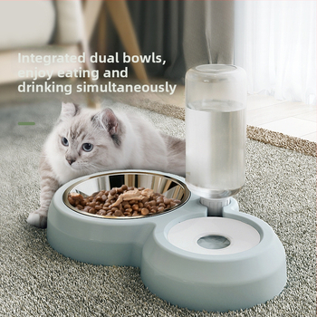 Πλαστικό αυτόματο μπολ νερού γάτας, διπλό μπολ, μάρκα GPN