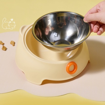 Μπολ φαγητού κατοικίδιων για γάτες, μπολ από ανοξείδωτο ατσάλι και PP, Heao Pets, κατάλληλο για γάτες, συσκευασία 96 τεμάχια