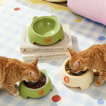 Μπολ φαγητού κατοικίδιων για γάτες, μπολ από ανοξείδωτο ατσάλι και PP, Heao Pets, κατάλληλο για γάτες, συσκευασία 96 τεμάχια