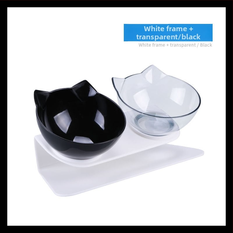 Διπλό μπολ γάτας με προστασία αυχένα και αντιδιαρροϊκή σχεδίαση (ABS)