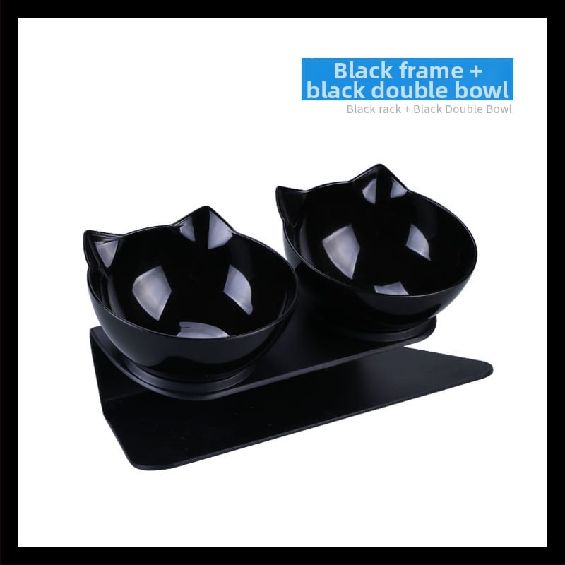 Διπλό μπολ γάτας με προστασία αυχένα και αντιδιαρροϊκή σχεδίαση (ABS)