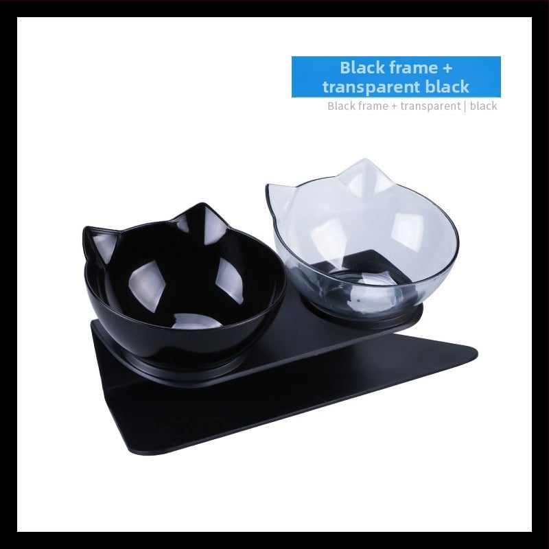 Διπλό μπολ γάτας με προστασία αυχένα και αντιδιαρροϊκή σχεδίαση (ABS)