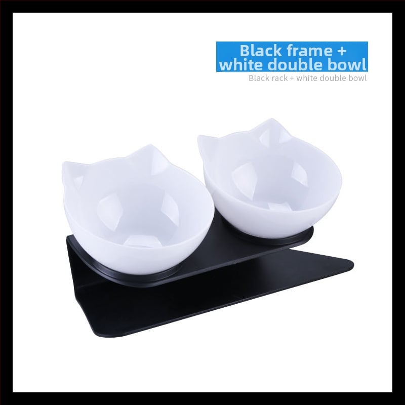 Διπλό μπολ γάτας με προστασία αυχένα και αντιδιαρροϊκή σχεδίαση (ABS)