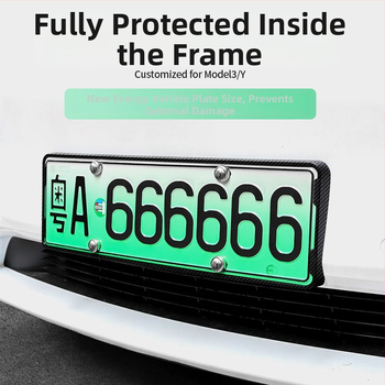 Tesla Model Y/3 reģistra numura rāmis — dekoratīvs piederums, Modelis 09, plastmasa, Tips: Cits, Saderīgs ar Tesla