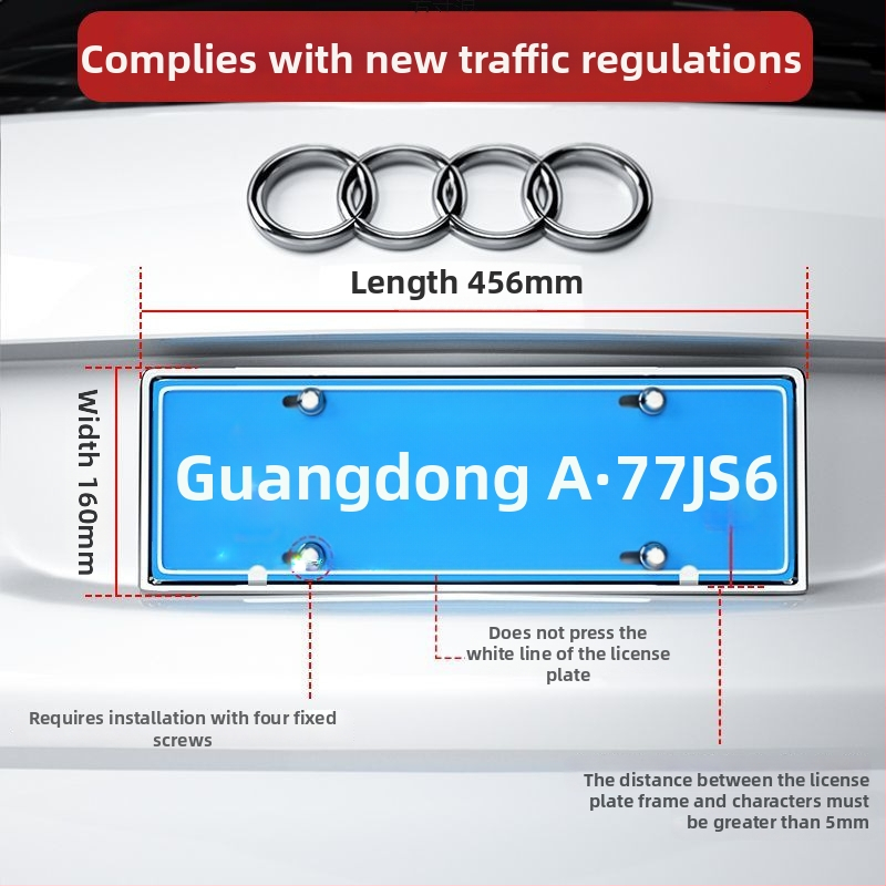 Automašīnas numura zīmes rāmis no bieza nerūsējoša tērauda, ar stipru stiprinājumu un plauktiņu, saderīgs ar 1 modeli