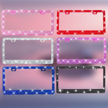 Licenceplates rāmis ar dimanta ielikumu – plastmasa, Modelis 001, Daļas numurs 001, Zīmols Shijie, atbilst US noteikumiem