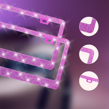 Licenceplates rāmis ar dimanta ielikumu – plastmasa, Modelis 001, Daļas numurs 001, Zīmols Shijie, atbilst US noteikumiem