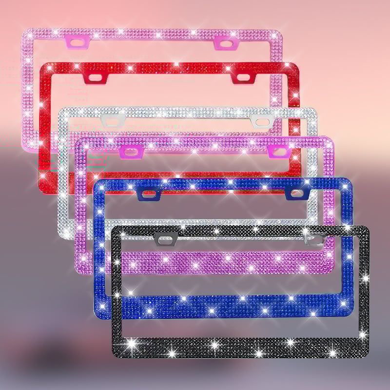 Licenceplates rāmis ar dimanta ielikumu – plastmasa, Modelis 001, Daļas numurs 001, Zīmols Shijie, atbilst US noteikumiem