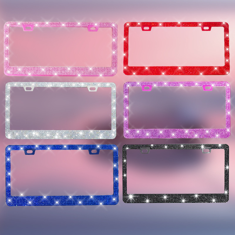 Licenceplates rāmis ar dimanta ielikumu – plastmasa, Modelis 001, Daļas numurs 001, Zīmols Shijie, atbilst US noteikumiem