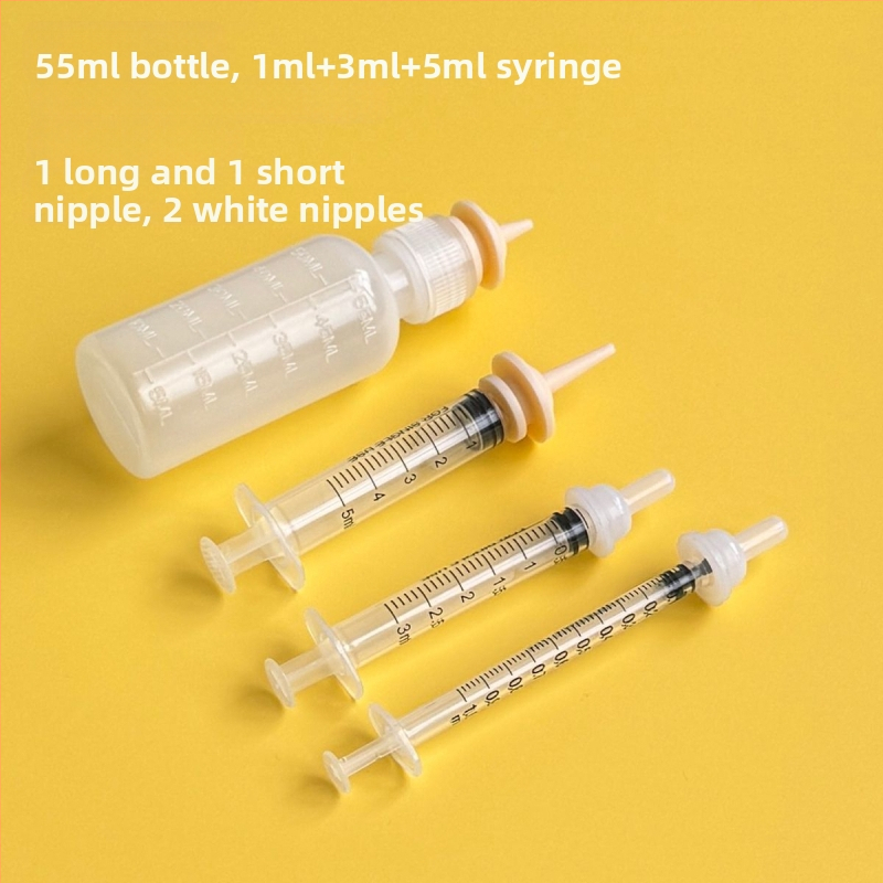 Φιάλη σίτισης γατάκι με σωληνάριο σιλικόνης/πλαστικού – πλήρες σετ αυτόματης σίτισης για γάτες