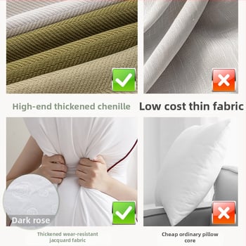 Pravokutni jastuk za lumbalnu potporu s navlakom od chenille i punjenjem PP pamukom, moderan jednostavan stil, za kauč i dnevni boravak