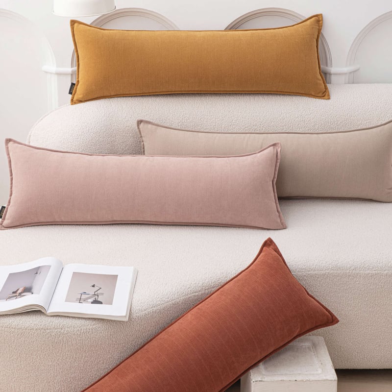 Pravokutni jastuk za lumbalnu potporu s navlakom od chenille i punjenjem PP pamukom, moderan jednostavan stil, za kauč i dnevni boravak