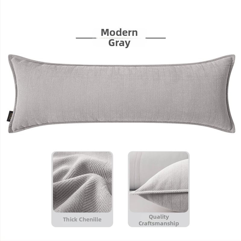Pravokutni jastuk za lumbalnu potporu s navlakom od chenille i punjenjem PP pamukom, moderan jednostavan stil, za kauč i dnevni boravak