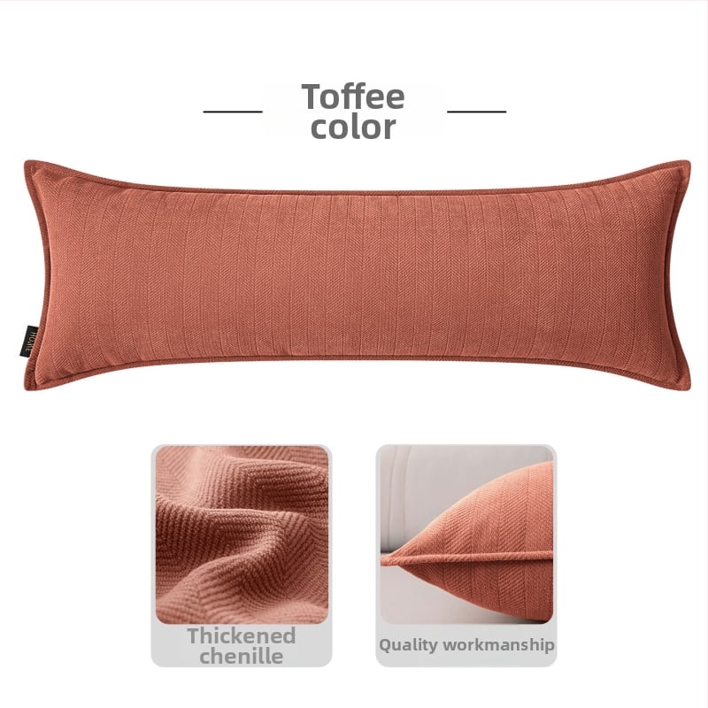 Pravokutni jastuk za lumbalnu potporu s navlakom od chenille i punjenjem PP pamukom, moderan jednostavan stil, za kauč i dnevni boravak