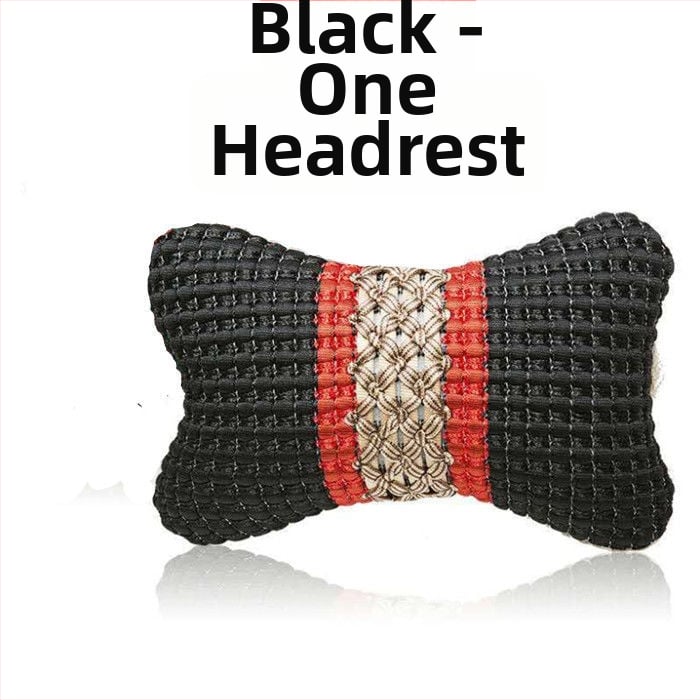 Univerzalna automobilska lumbalna jastučnica s naslonom za glavu i masažom leđa — vanjska Ice Silk, unutarnja PP Cotton, punilo od sintetičkih vlakana, univerzalna kompatibilnost