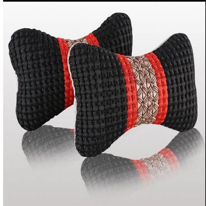 Univerzalna automobilska lumbalna jastučnica s naslonom za glavu i masažom leđa — vanjska Ice Silk, unutarnja PP Cotton, punilo od sintetičkih vlakana, univerzalna kompatibilnost