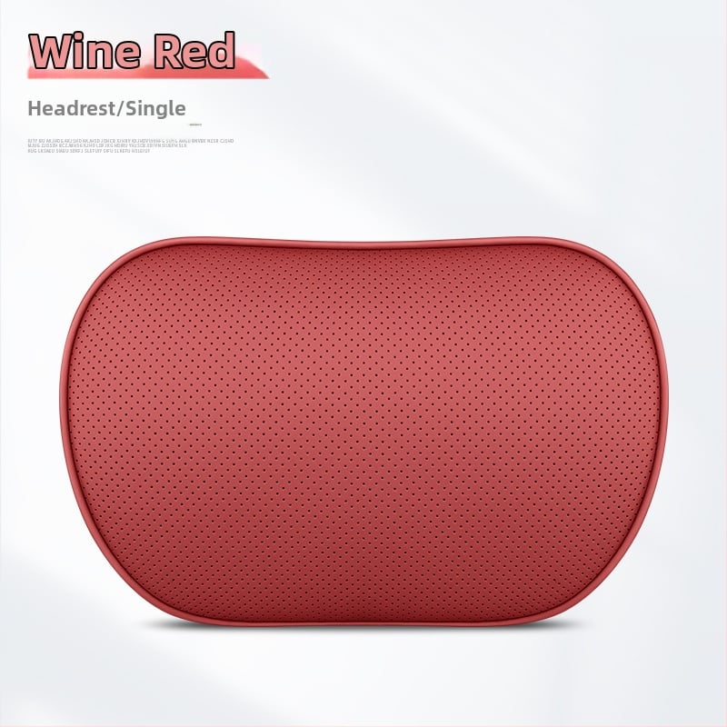 Automašīnas ādas galvas balsts un jostas spilvens ar atmiņas putām, universāla saderība, visas sezonas, biznesa stils, ugunsizturīgs materiāls