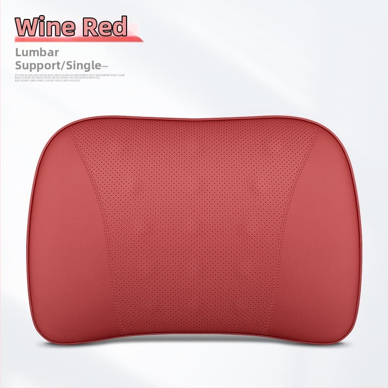 Automašīnas ādas galvas balsts un jostas spilvens ar atmiņas putām, universāla saderība, visas sezonas, biznesa stils, ugunsizturīgs materiāls