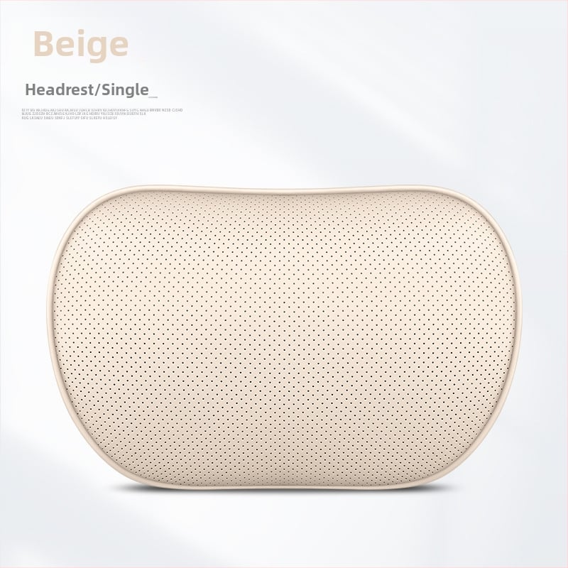 Automašīnas ādas galvas balsts un jostas spilvens ar atmiņas putām, universāla saderība, visas sezonas, biznesa stils, ugunsizturīgs materiāls