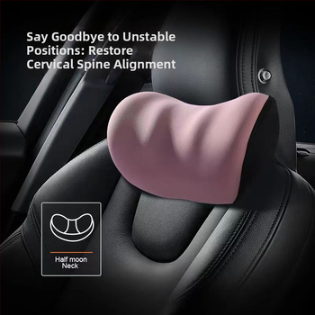 Automašīnas galvas balsts un jostas atbalsts ar atmiņas putām, kakla un plecu spilvens, trušu ausu dizains