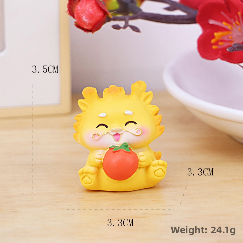 Drakono metų rezinė maskotė figūra stalui, namams ir automobilių interjerui (Be pritaikymo; Dovana gimtadienio ir naujiems namams)