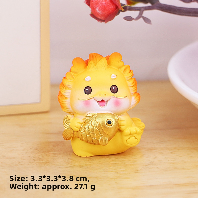 Drakono metų rezinė maskotė figūra stalui, namams ir automobilių interjerui (Be pritaikymo; Dovana gimtadienio ir naujiems namams)