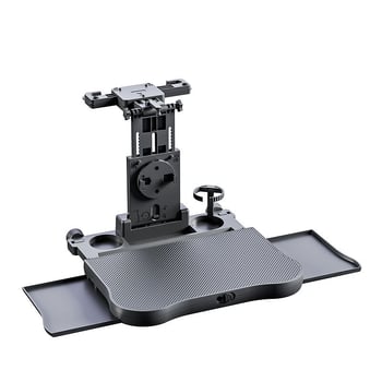 Waytogrow automašīnas ēdināšanas galds ar 360° rotāciju pie aizmugurējā sēdekļa — ABS, saliekama galda plāksne ar dzērienu uzglabāšanu, modelis A08