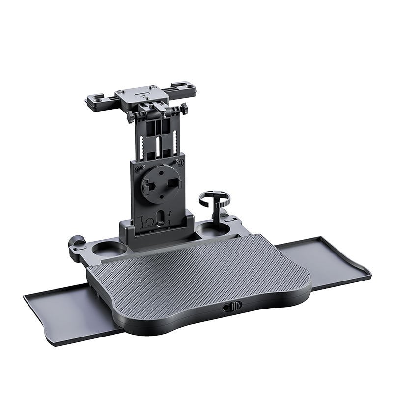 Waytogrow automašīnas ēdināšanas galds ar 360° rotāciju pie aizmugurējā sēdekļa — ABS, saliekama galda plāksne ar dzērienu uzglabāšanu, modelis A08