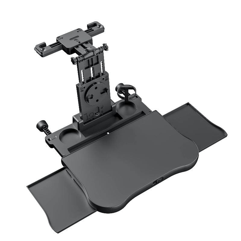 Waytogrow automašīnas ēdināšanas galds ar 360° rotāciju pie aizmugurējā sēdekļa — ABS, saliekama galda plāksne ar dzērienu uzglabāšanu, modelis A08