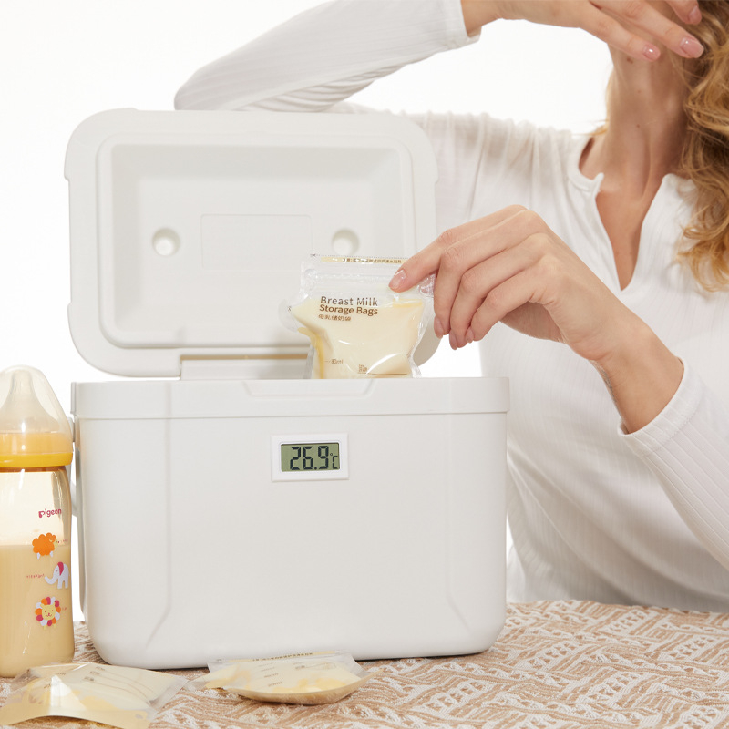 Portatīvs izolēts ledusskapis mātes piena un vakcīnu uzglabāšanai — Ice Energy, plastmasa, ietilpība 6–28 L, svars 1,82 kg, uztur aukstu