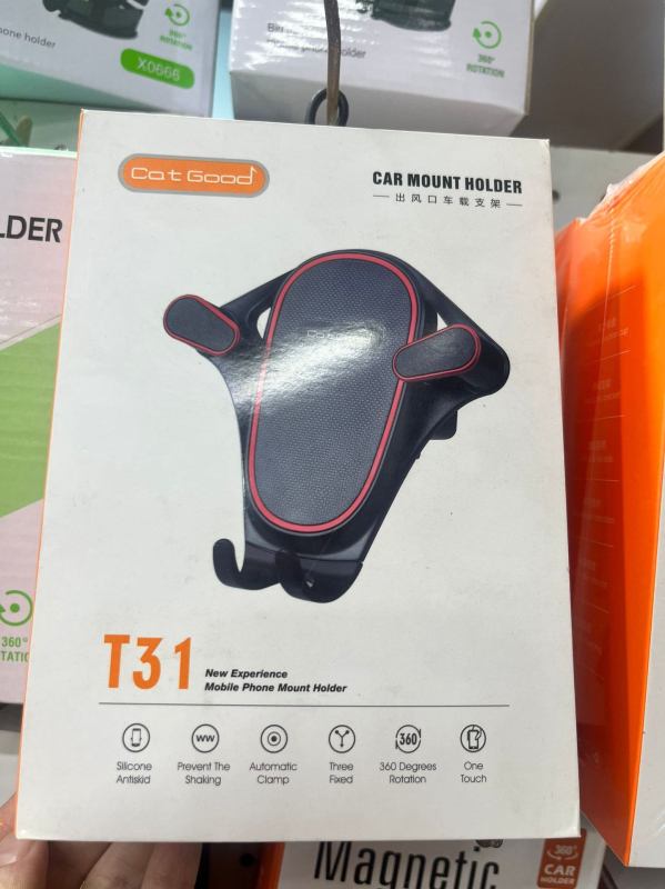 Držač za mobitel u automobilu – plastični, višenamjenski, kompatibilan s izlazima zraka i pločom za navigaciju