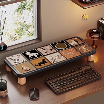 Nešiojamojo kompiuterio pakėlimo stovas, medinis stalinis organizatorius, ženklas Evesigar/Isijia, modelis 2228493012040516736, stalinis dizainas