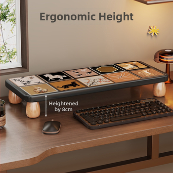 Nešiojamojo kompiuterio pakėlimo stovas, medinis stalinis organizatorius, ženklas Evesigar/Isijia, modelis 2228493012040516736, stalinis dizainas