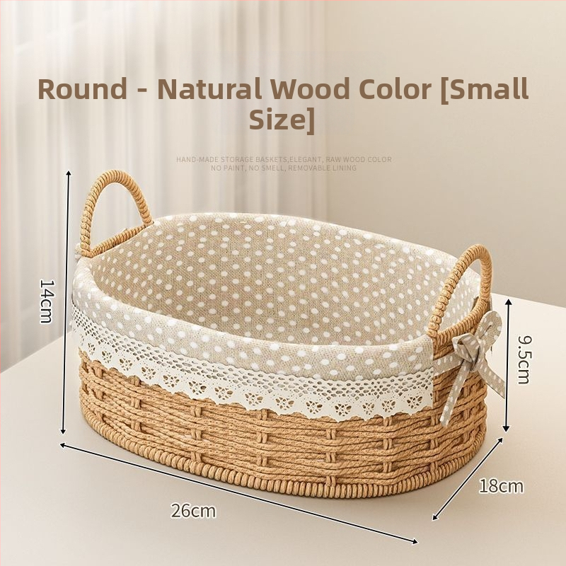 Rataninė saugojimo pintinė raktams ir nuotolinio valdymo pulteliams, stalinis organizatorius ir užkandžiai, megzta įėjimo krepšys, talpa 18 L, japonų stilius, metalinė konstrukcija, logotipo spauda įmanoma