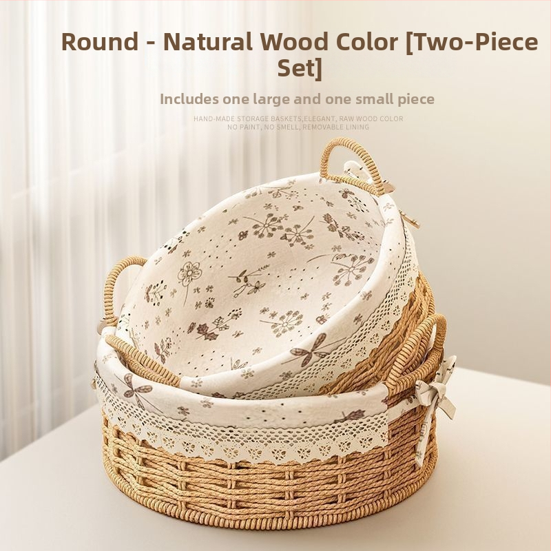 Rataninė saugojimo pintinė raktams ir nuotolinio valdymo pulteliams, stalinis organizatorius ir užkandžiai, megzta įėjimo krepšys, talpa 18 L, japonų stilius, metalinė konstrukcija, logotipo spauda įmanoma