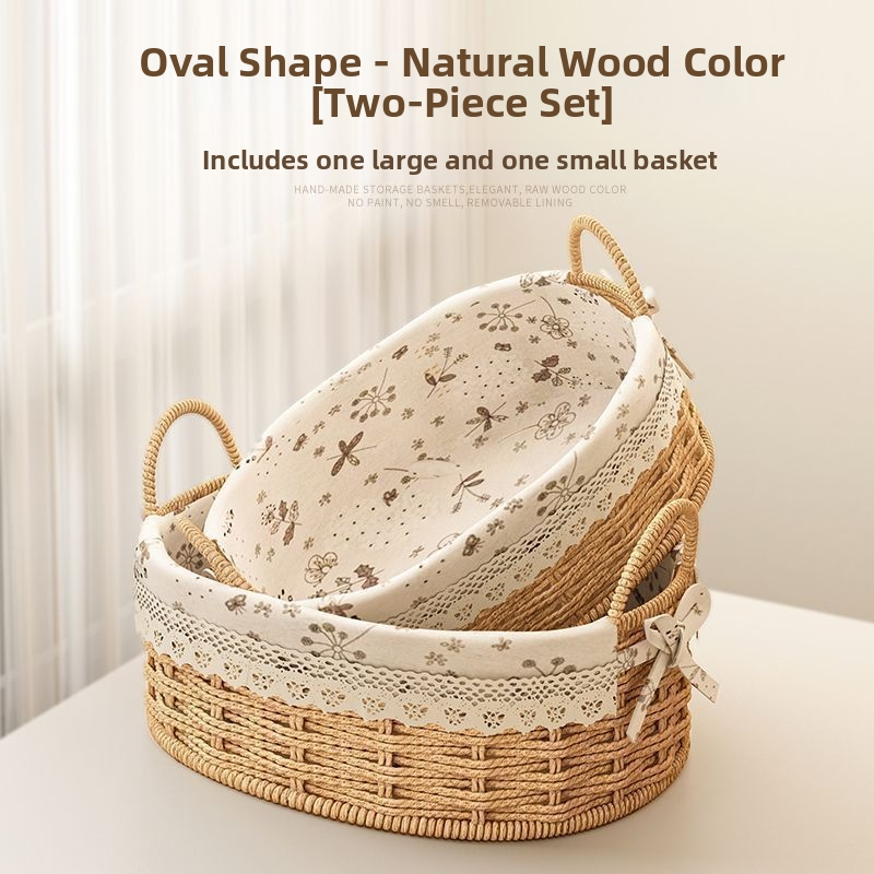 Rataninė saugojimo pintinė raktams ir nuotolinio valdymo pulteliams, stalinis organizatorius ir užkandžiai, megzta įėjimo krepšys, talpa 18 L, japonų stilius, metalinė konstrukcija, logotipo spauda įmanoma