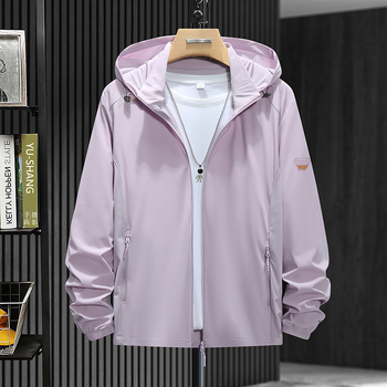 Unisex lauko vėjo švarko žygiams ir žvejybai – kvėpuojantis, UV 50+, lengvas nailoninis audinys, su gaubtu