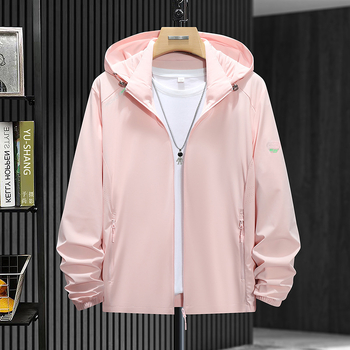 Unisex lauko vėjo švarko žygiams ir žvejybai – kvėpuojantis, UV 50+, lengvas nailoninis audinys, su gaubtu