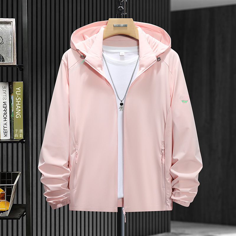 Unisex lauko vėjo švarko žygiams ir žvejybai – kvėpuojantis, UV 50+, lengvas nailoninis audinys, su gaubtu