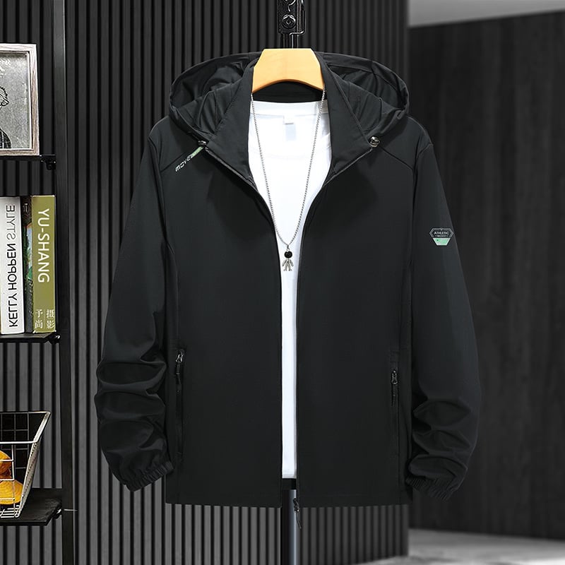 Unisex lauko vėjo švarko žygiams ir žvejybai – kvėpuojantis, UV 50+, lengvas nailoninis audinys, su gaubtu