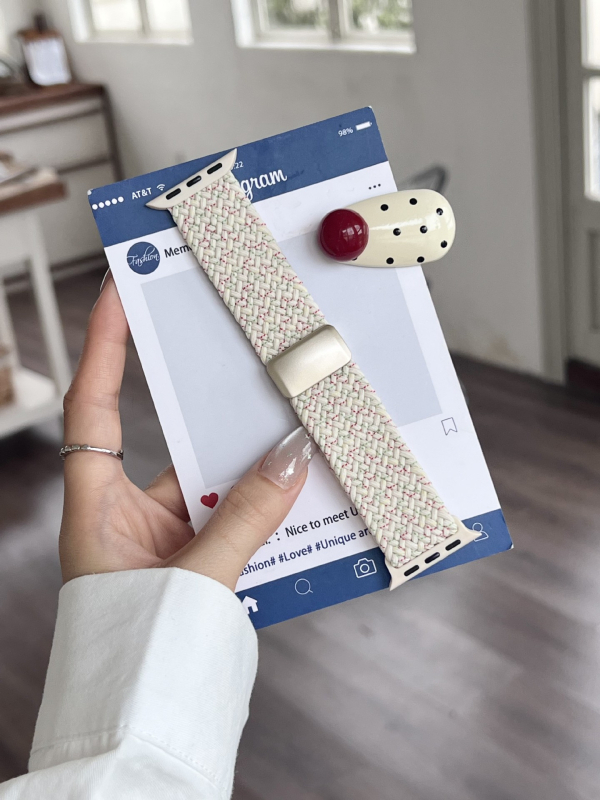 Šareni magnetski najlonski pleteni remen za Apple Watch Ultra/SE