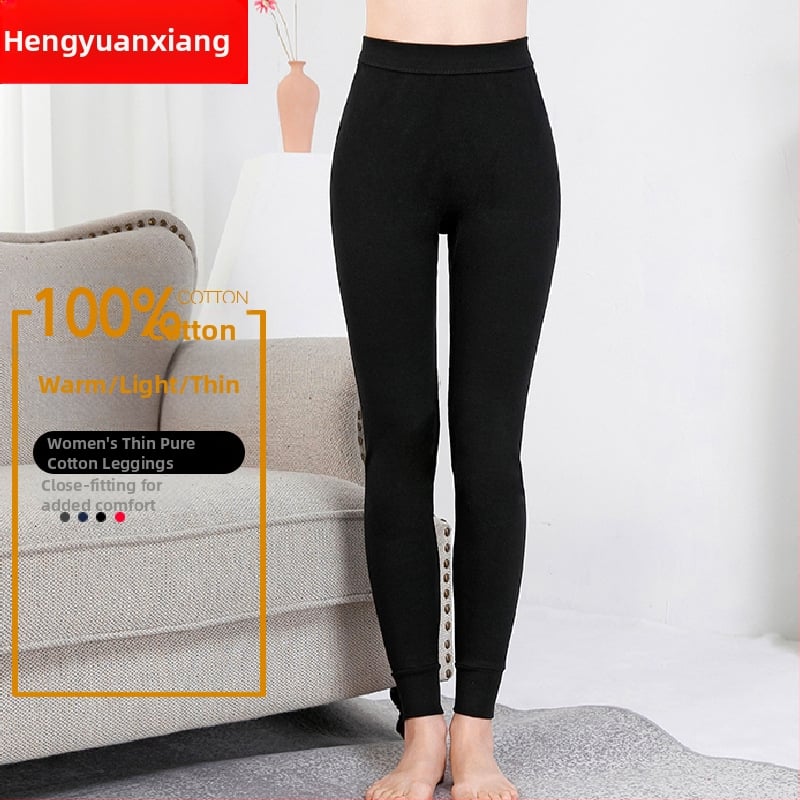 Garās kokvilnas termiskās bikses vīriešiem un sievietēm, viena kārta, 181-200 g/m2, 100% kokvilna, silta pamatdaļa