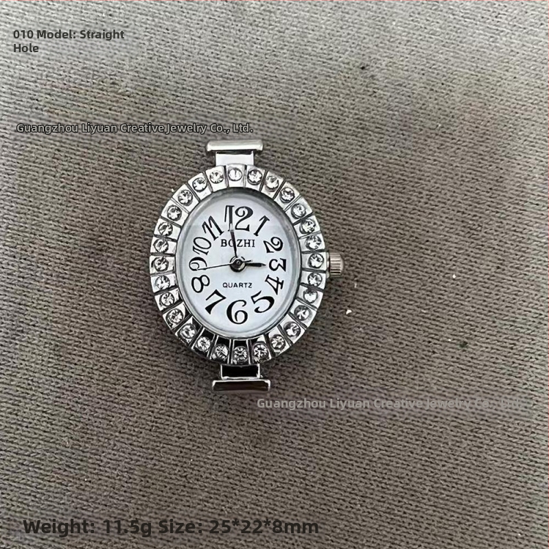 DIY pulksteņa cipats sirds formas ar rhinestones, regulējams laiks, standarta kustība • Izlaidums 2025. gada pavasaris • Svars 16 g