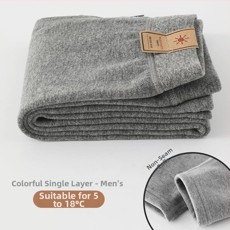 Детски двуслойни кашмирени термални панталони, есен-зима, унисекс, средна талия